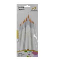 Без бренда «Набор круглых нейлоновых кистей для рисования «Две картинки» (12 шт.) белые» в Симферополе