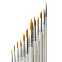 Без бренда «Набор круглых нейлоновых кистей для рисования «Две картинки» (12 шт.) белые» в Симферополе в интернет-магазине  Без бренда «Набор круглых нейлоновых кистей для рисования «Две картинки» (12 шт.) белые» в Симферополе