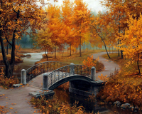 Без бренда «Коробка 20 шт: Осенний парк с мостом» в Симферополе