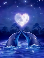 Без бренда «Дельфины под луной вида сердца (20шт)» в Симферополе
