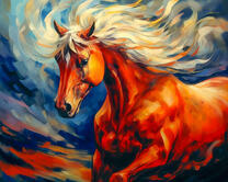 Белогривый конь