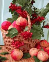 Без бренда «Плетёная корзина с калиной и яблоками» в Симферополе