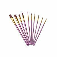 Без бренда «Коробка 250 шт.: Кисти для рисования набор (10 шт) сиреневые» в Симферополе