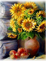 Без бренда «Кувшин с подсолнухами и корзинка с яблоками» в Симферополе